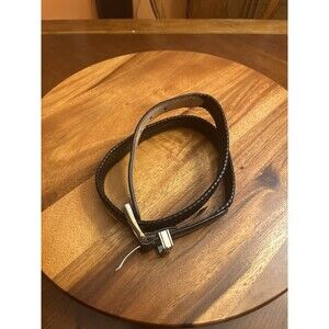 Brighton Women’s Braided Black  Leather Belt L/34